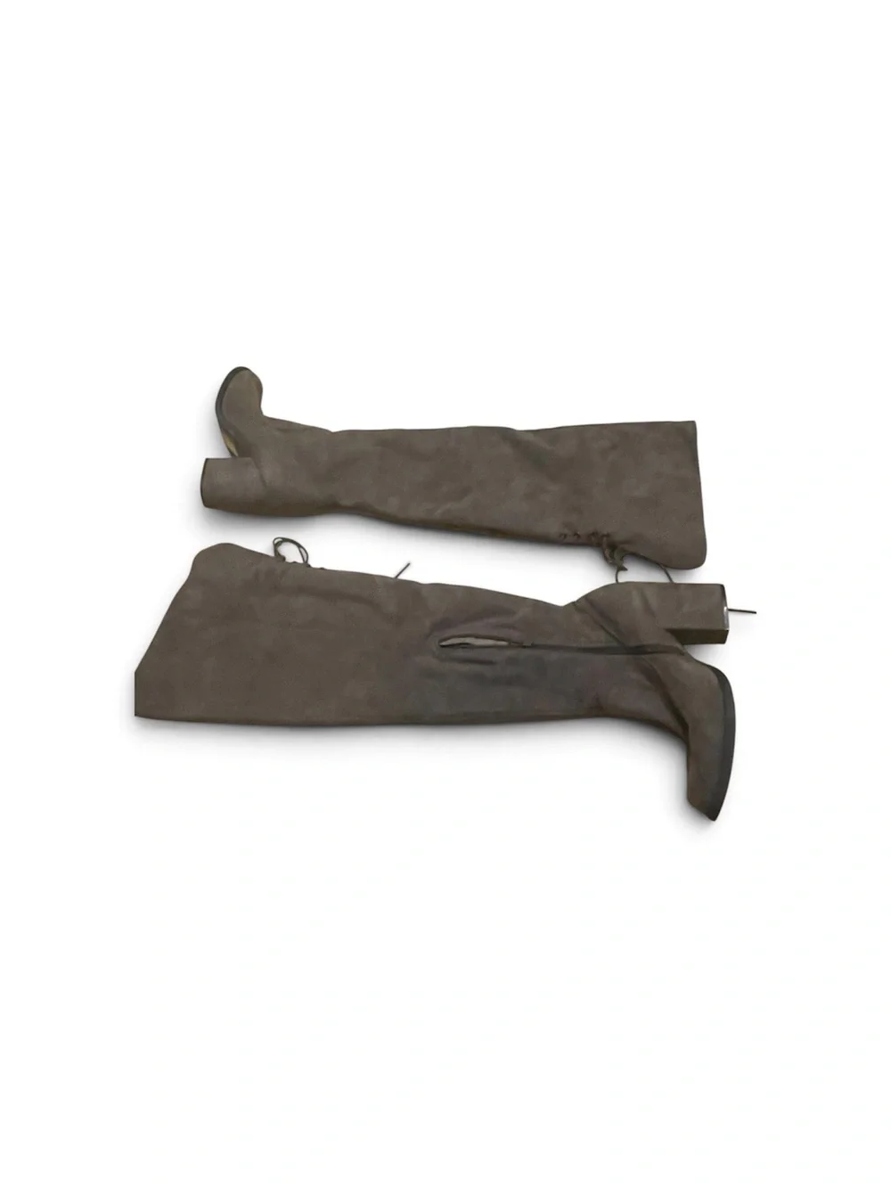 Over-the-Knee Suede Boots in Taupe